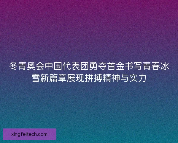 冬青奥会中国代表团勇夺首金书写青春冰雪新篇章展现拼搏精神与实力 冬青奥会中国代表团勇夺首金书写青春冰雪新篇章展现拼搏精神与实力